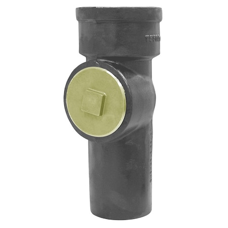 Jones Stephens 4in. x 4in. Service Weight Test Tee with Plug - 13-7/8in. Length T55014